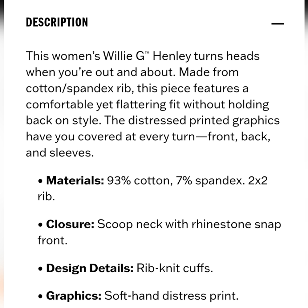Harley- Davidson Women's Willie G Skull Snap Front Long Sleeve Henley -Size XL - Picture 10 of 13